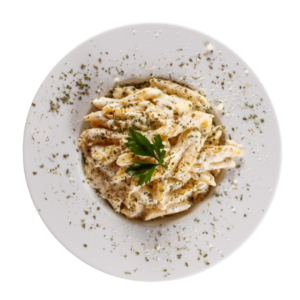 Rigatoni Alla Panna with Ham & Mushrooms