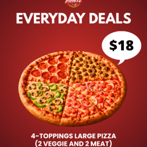 every-deals 4 Toppings Large (2 Veggie + 2 Meat) — Everyday Deal